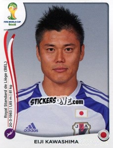 Figurina Eiji Kawashima - Coppa del Mondo FIFA Brasile 2014 - Panini