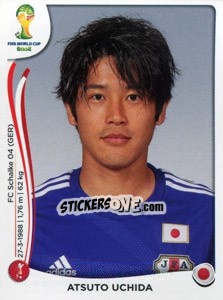 Sticker Atsuto Uchida - Coppa del Mondo FIFA Brasile 2014 - Panini