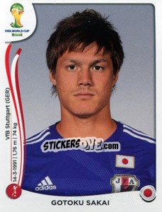 Sticker Gotoku Sakai - Coppa del Mondo FIFA Brasile 2014 n. 248 - Panini