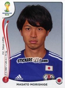 Sticker Masato Morishige - Coppa del Mondo FIFA Brasile 2014 n. 250 - Panini