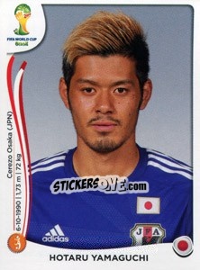 Sticker Hotaru Yamaguchi - Coppa del Mondo FIFA Brasile 2014 n. 254 - Panini