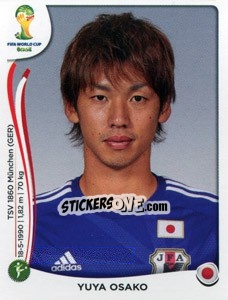 Sticker Yuya Osako - Coppa del Mondo FIFA Brasile 2014 n. 259 - Panini