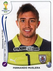 Sticker Fernando Muslera - Coppa del Mondo FIFA Brasile 2014 n. 262 - Panini