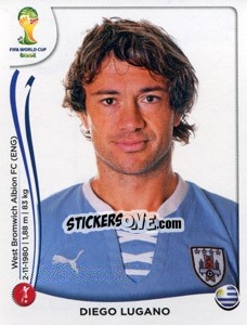 Figurina Diego Lugano - Coppa del Mondo FIFA Brasile 2014 - Panini