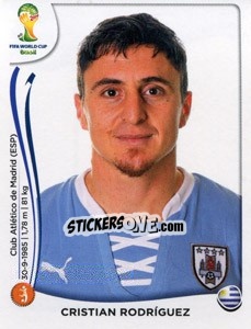 Sticker Cristian Rodriguez - Coppa del Mondo FIFA Brasile 2014 n. 272 - Panini