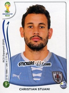 Sticker Cristhian Stuani - Coppa del Mondo FIFA Brasile 2014 n. 274 - Panini