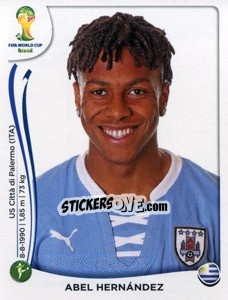 Sticker Abel Hernandez - Coppa del Mondo FIFA Brasile 2014 n. 275 - Panini