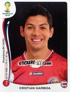 Sticker Cristian Gamboa - Coppa del Mondo FIFA Brasile 2014 n. 284 - Panini