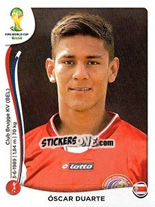 Sticker Oscar Duarte - Coppa del Mondo FIFA Brasile 2014 n. 288x - Panini