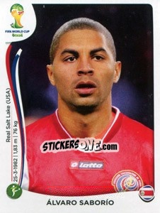Sticker Alvaro Saborio - Coppa del Mondo FIFA Brasile 2014 n. 297 - Panini