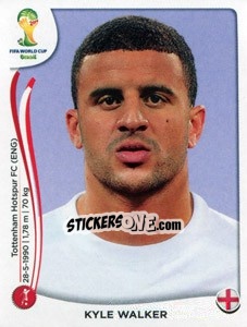 Sticker Kyle Walker - Coppa del Mondo FIFA Brasile 2014 n. 305 - Panini