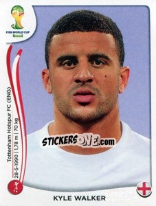 Cromo Kyle Walker - Coppa del Mondo FIFA Brasile 2014 - Panini