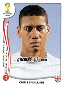 Sticker Chris Smalling - Coppa del Mondo FIFA Brasile 2014 n. 305x - Panini