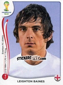 Sticker Leighton Baines - Coppa del Mondo FIFA Brasile 2014 - Panini