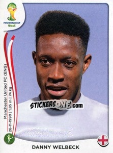 Sticker Danny Welbeck - Coppa del Mondo FIFA Brasile 2014 n. 314 - Panini