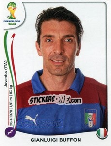 Sticker Gianluigi Buffon - Coppa del Mondo FIFA Brasile 2014 n. 319 - Panini