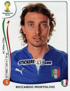 Figurina Riccardo Montolivo - Coppa del Mondo FIFA Brasile 2014 - Panini