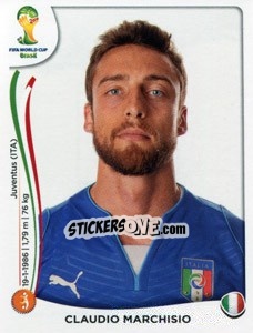 Sticker Claudio Marchisio - Coppa del Mondo FIFA Brasile 2014 - Panini