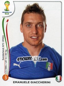 Cromo Emanuele Giaccherini - Coppa del Mondo FIFA Brasile 2014 - Panini