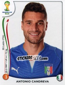 Cromo Antonio Candreva - Coppa del Mondo FIFA Brasile 2014 - Panini