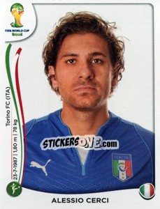 Cromo Alessio Cerci - Coppa del Mondo FIFA Brasile 2014 - Panini