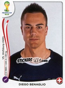 Sticker Diego Benaglio - Coppa del Mondo FIFA Brasile 2014 n. 338 - Panini