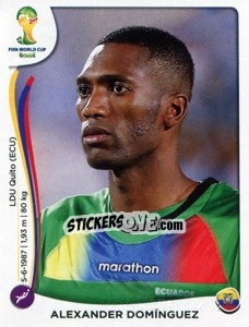 Sticker Alexander Domínguez - Coppa del Mondo FIFA Brasile 2014 n. 357 - Panini