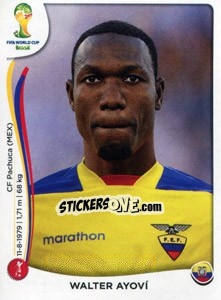 Sticker Walter Ayoví - Coppa del Mondo FIFA Brasile 2014 n. 358 - Panini