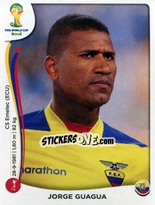 Sticker Jorge Guagua - Coppa del Mondo FIFA Brasile 2014 n. 360 - Panini