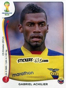 Figurina Gabriel Achilier - Coppa del Mondo FIFA Brasile 2014 n. 361 - Panini