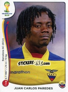 Sticker Juan Carlos Paredes - Coppa del Mondo FIFA Brasile 2014 n. 362 - Panini