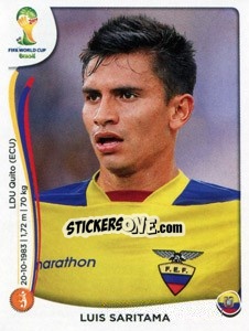 Sticker Luis Saritama - Coppa del Mondo FIFA Brasile 2014 n. 365 - Panini