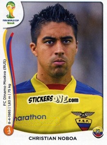 Sticker Christian Noboa - Coppa del Mondo FIFA Brasile 2014 - Panini