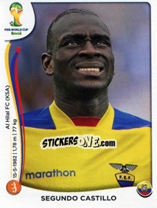 Sticker Segundo Castillo - Coppa del Mondo FIFA Brasile 2014 n. 367 - Panini