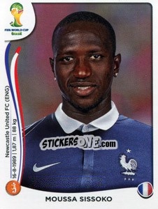 Sticker Moussa Sissoko - Coppa del Mondo FIFA Brasile 2014 n. 383 - Panini
