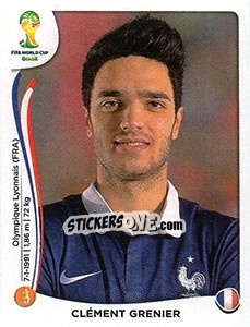 Figurina Clément Grenier - Coppa del Mondo FIFA Brasile 2014 - Panini