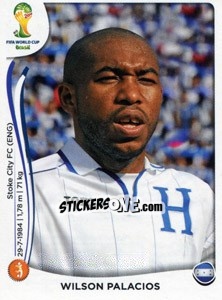 Sticker Wilson Palacios - Coppa del Mondo FIFA Brasile 2014 - Panini