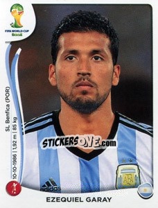 Cromo Ezequiel Garay - Coppa del Mondo FIFA Brasile 2014 - Panini