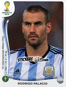 Figurina Rodrigo Palacio - Coppa del Mondo FIFA Brasile 2014 - Panini