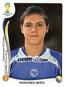 Sticker Muhamed Bešic - Coppa del Mondo FIFA Brasile 2014 - Panini