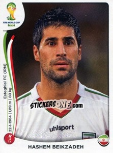 Sticker Hashem Beikzadeh - Coppa del Mondo FIFA Brasile 2014 n. 458 - Panini