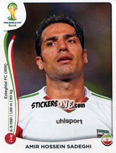 Cromo Amir Hossein Sadeghi - Coppa del Mondo FIFA Brasile 2014 - Panini