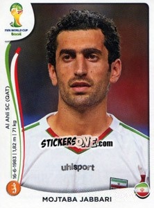 Sticker Mojtaba Jabbari - Coppa del Mondo FIFA Brasile 2014 n. 462 - Panini