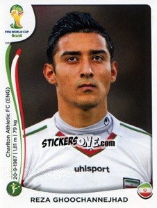 Sticker Reza Ghoochannejhad - Coppa del Mondo FIFA Brasile 2014 n. 465 - Panini