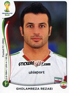 Figurina Gholamreza Rezaei - Coppa del Mondo FIFA Brasile 2014 - Panini