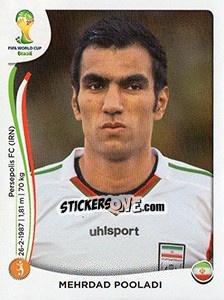 Sticker Mehrdad Pooladi - Coppa del Mondo FIFA Brasile 2014 n. 466x - Panini
