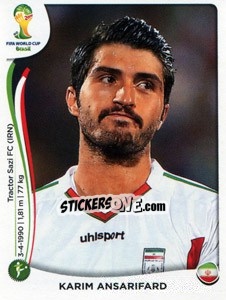 Sticker Karim Ansarifard - Coppa del Mondo FIFA Brasile 2014 n. 467 - Panini