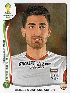 Sticker Alireza Jahanbakhsh - Coppa del Mondo FIFA Brasile 2014 n. 468x - Panini