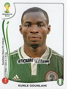 Sticker Kunle Odunlami - Coppa del Mondo FIFA Brasile 2014 - Panini