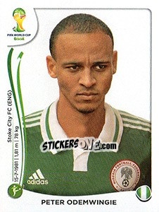 Sticker Peter Odemwingie - Coppa del Mondo FIFA Brasile 2014 - Panini